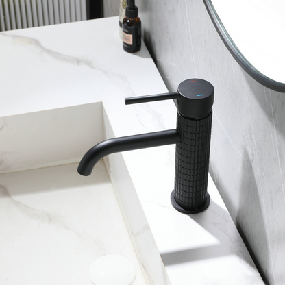 Opbouw de robinet de lavabo Angelica - Noir mat