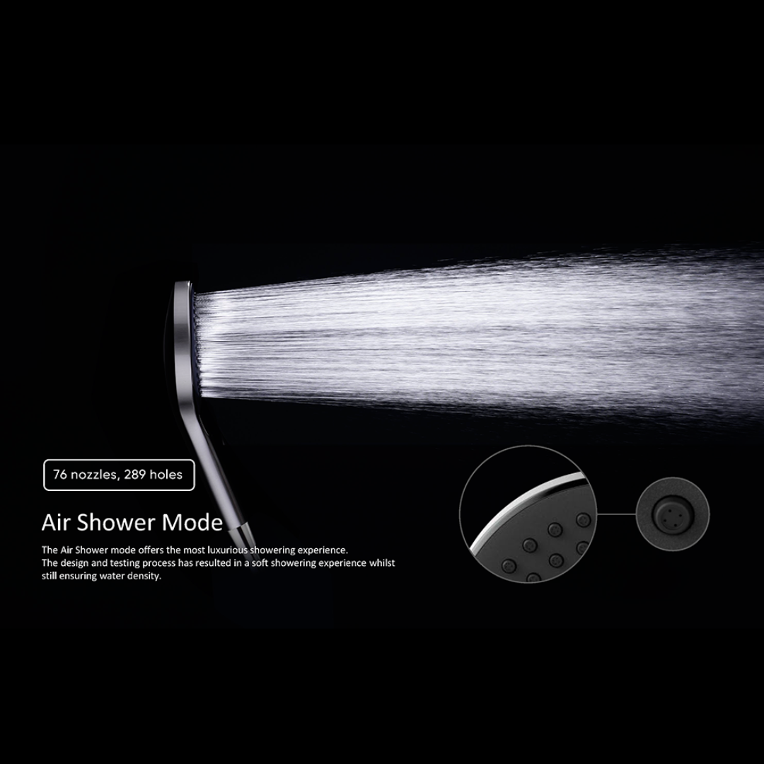 Handdouche met glijstang - Valencia – Air shower II - Brushed bronze