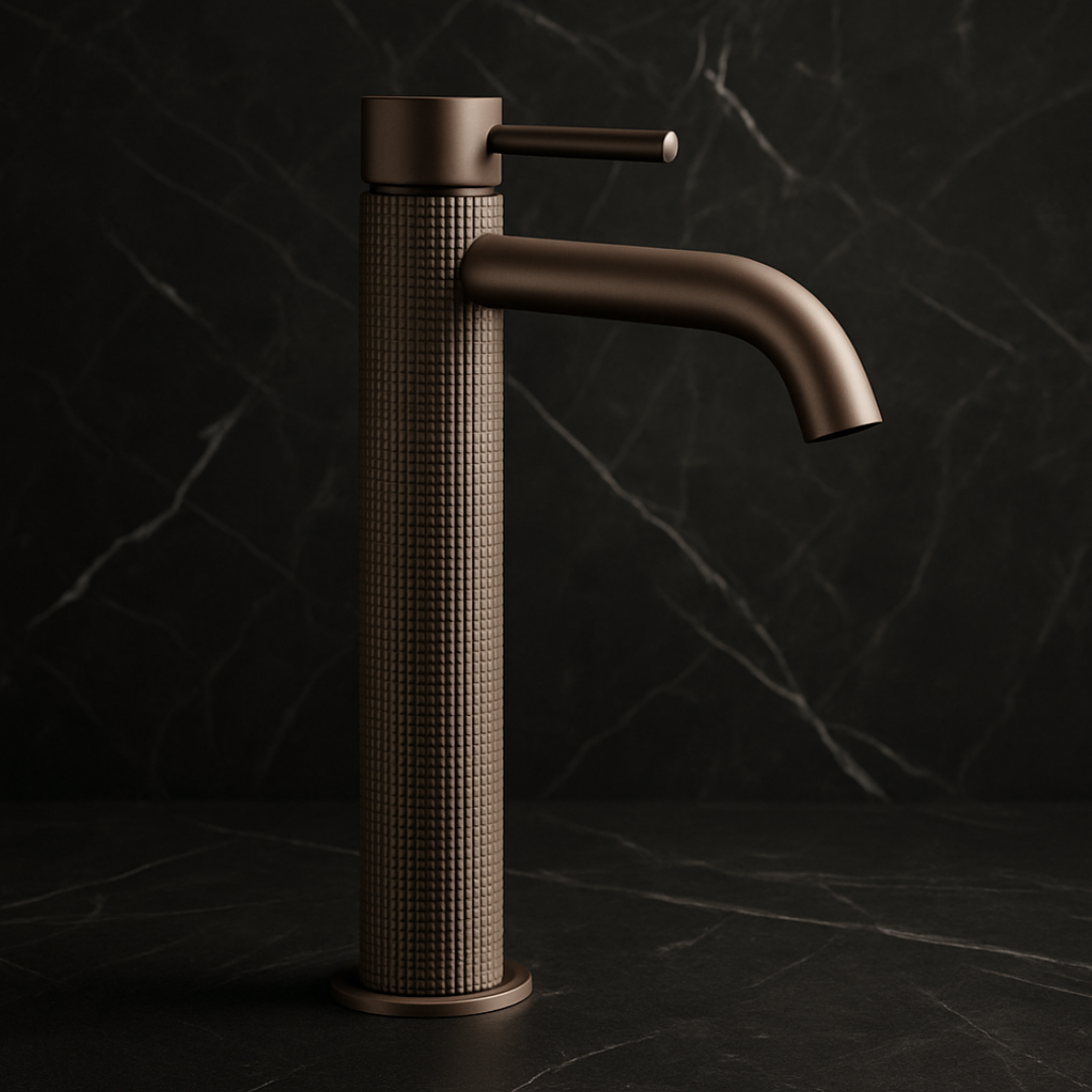 Robinet de lavabo haut Angelica - Noir mat