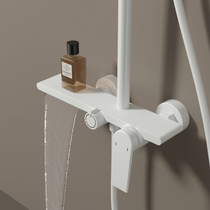 Robinet de baignoire indépendant Lisandro – Sortie d'eau en cascade – Nickel brossé