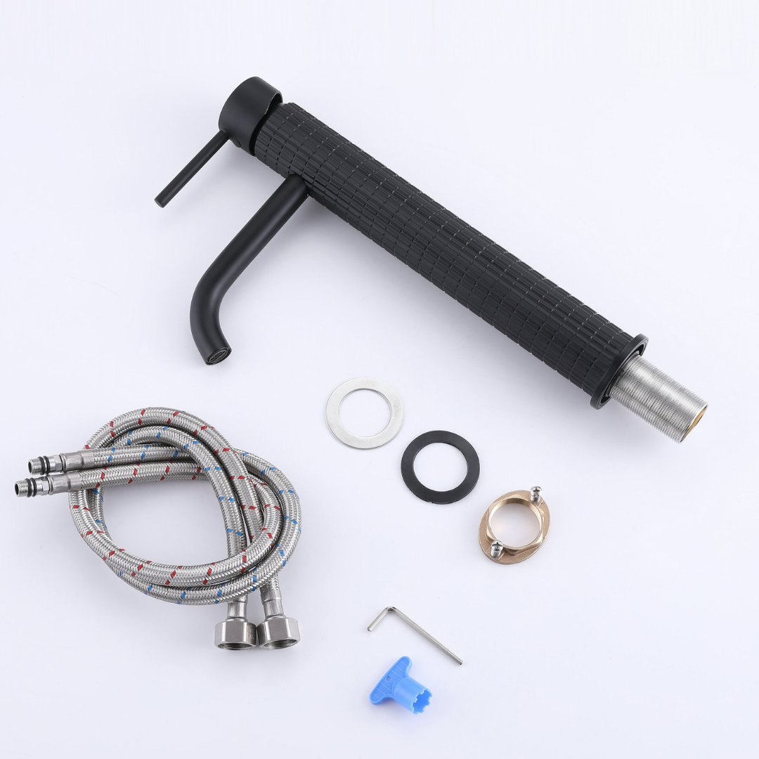 Robinet de lavabo haut Angelica - Noir mat