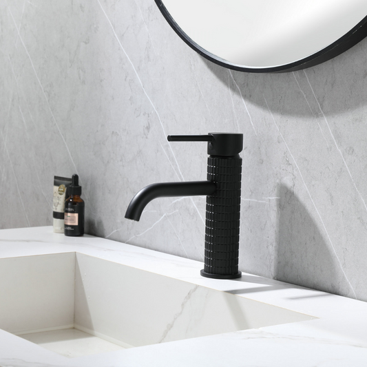 Opbouw de robinet de lavabo Angelica - Noir mat