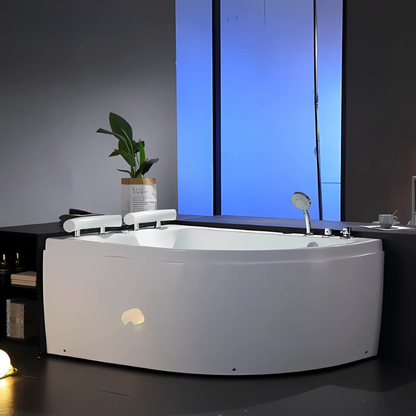Hoekbad Massagebad – Florence – Glans Blanc – 170x120x64 cm