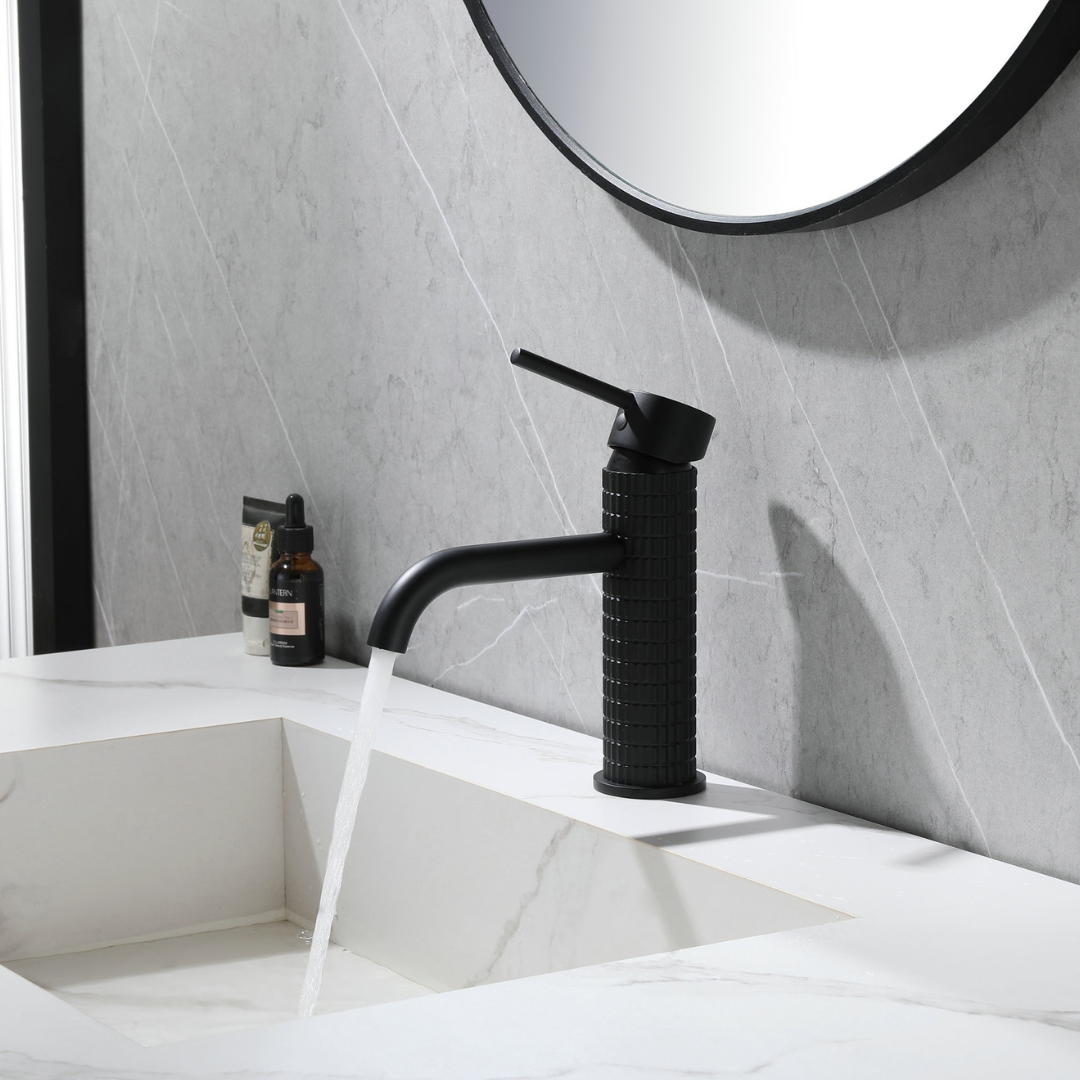 Opbouw de robinet de lavabo Angelica - Noir mat