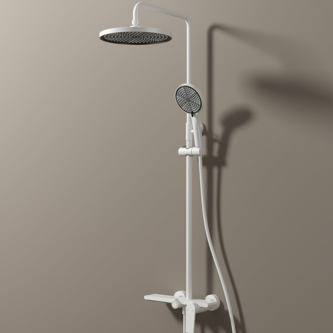 Robinet de baignoire indépendant Lisandro – Sortie d'eau en cascade – Nickel brossé