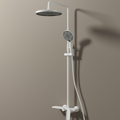 Robinet de baignoire indépendant Lisandro – Sortie d'eau en cascade – Nickel brossé
