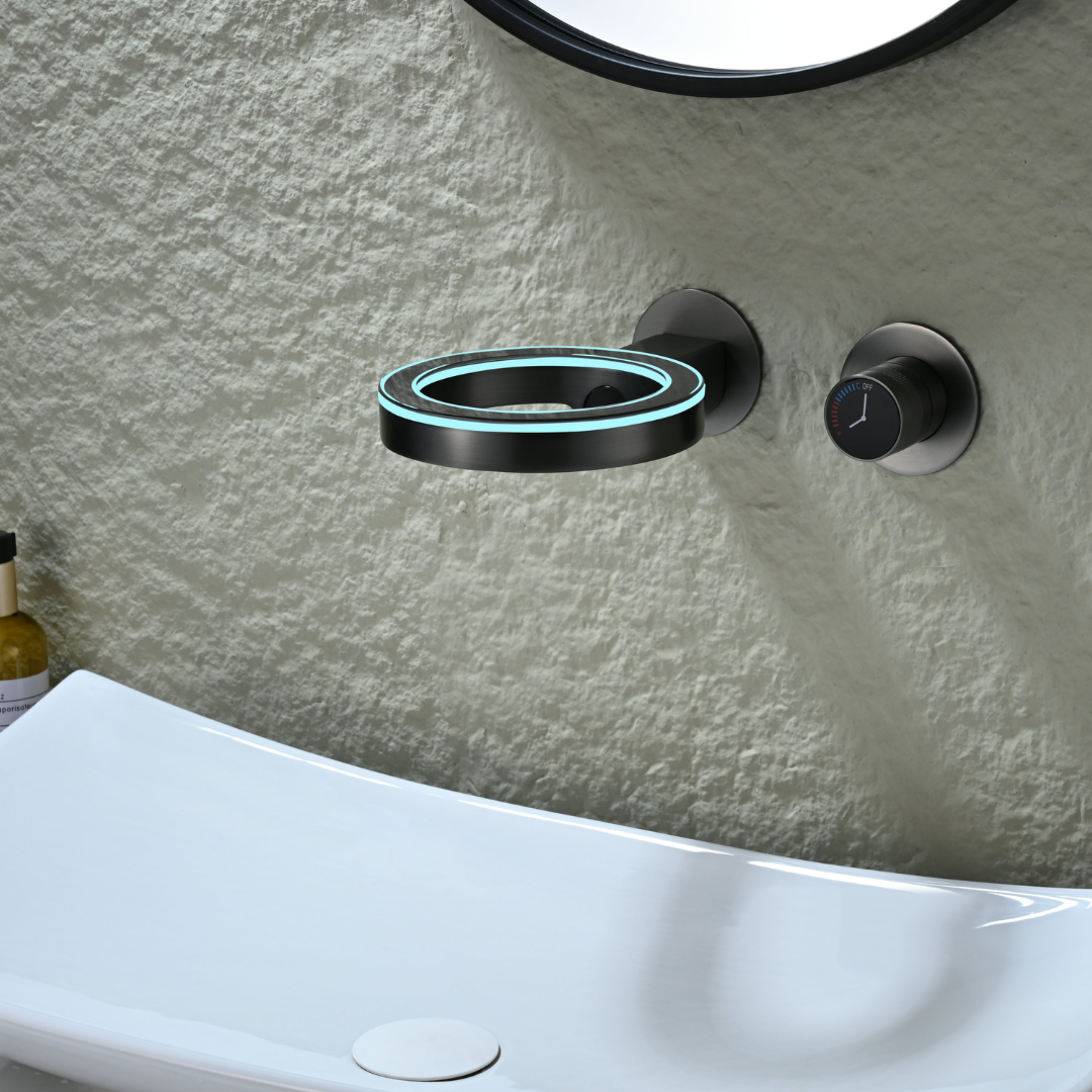 Robinet de lavabo haut Angelica - Noir mat