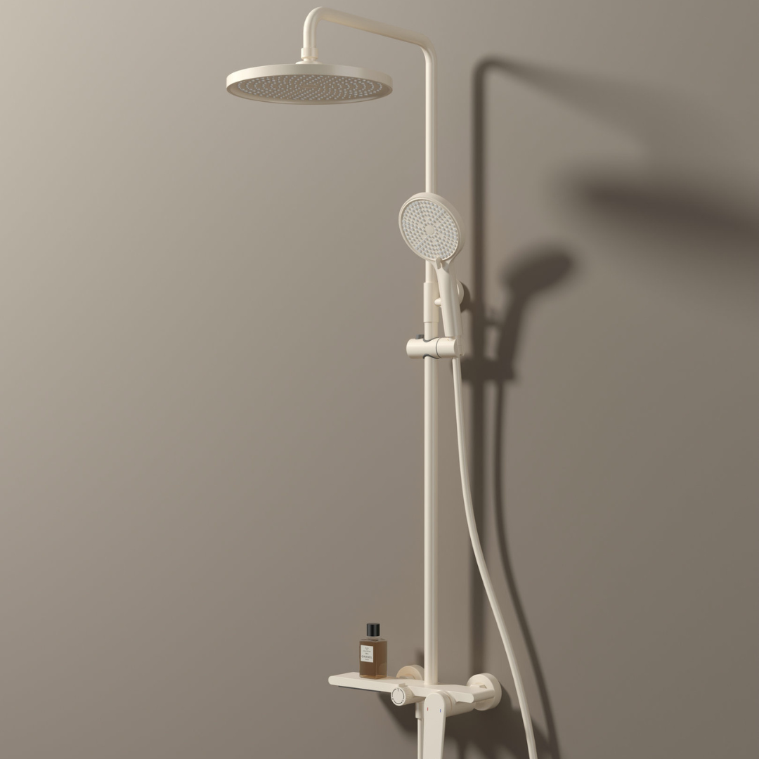 Robinet de baignoire indépendant Lisandro – Sortie d'eau en cascade – Nickel brossé