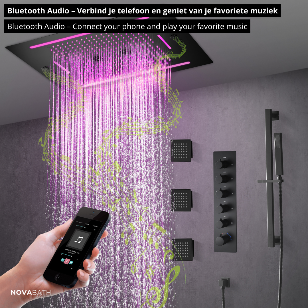 Robinet de lavabo haut Angelica - Noir mat