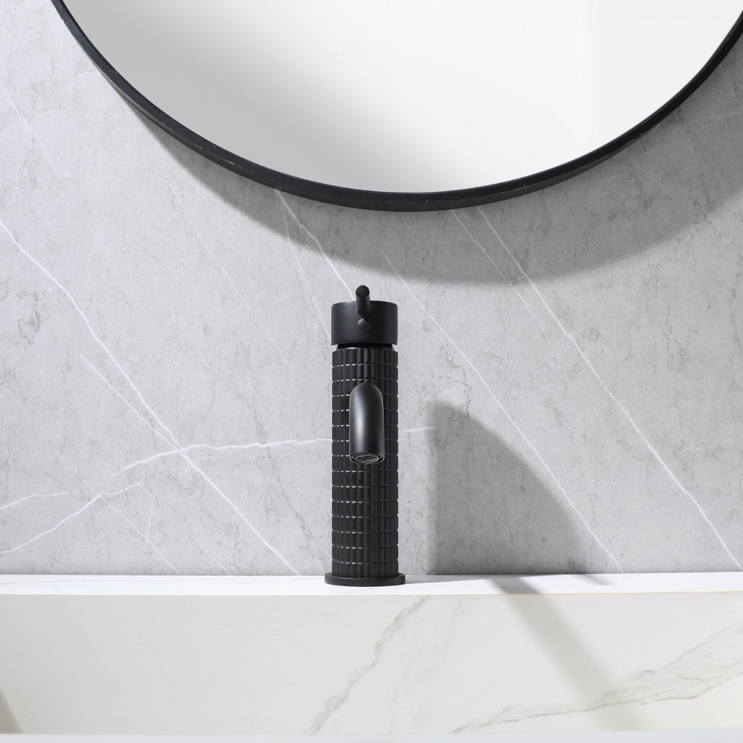 Opbouw de robinet de lavabo Angelica - Noir mat
