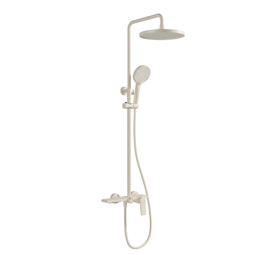 Robinet de baignoire indépendant Lisandro – Sortie d'eau en cascade – Nickel brossé