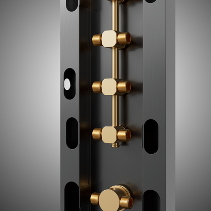 Panneau de douche thermostatique Marcelo – Affichage numérique - Gris gunmetal