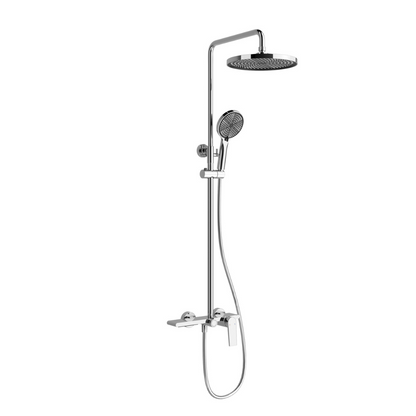 Robinet de baignoire indépendant Lisandro – Sortie d'eau en cascade – Nickel brossé