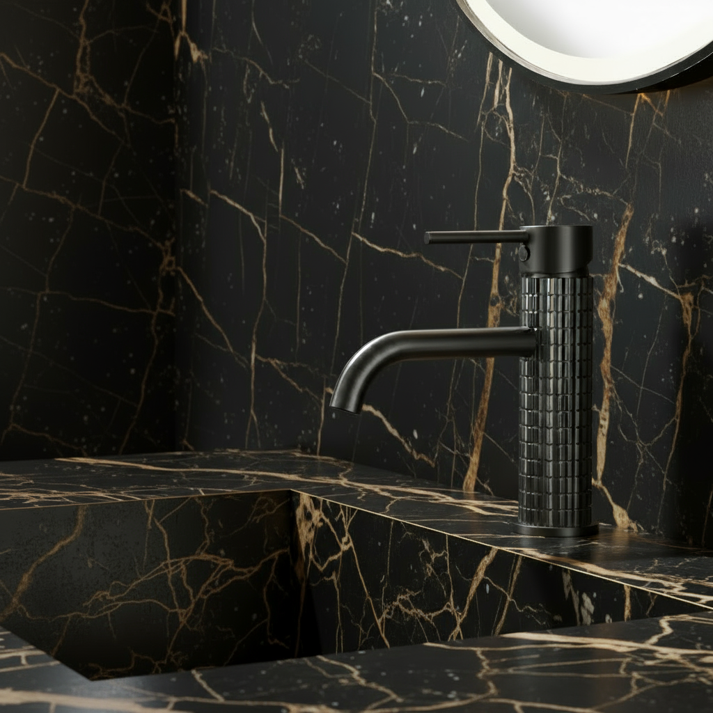 Opbouw wastafelkraan Angelica - Gunmetal grey - 15.9 × 12.2 × 5.5 cm