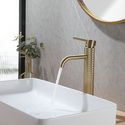 Robinet de lavabo Hoge Angelica - Or brossé