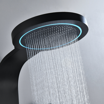 Robinet de baignoire indépendant Lisandro – Sortie d'eau en cascade – Nickel brossé