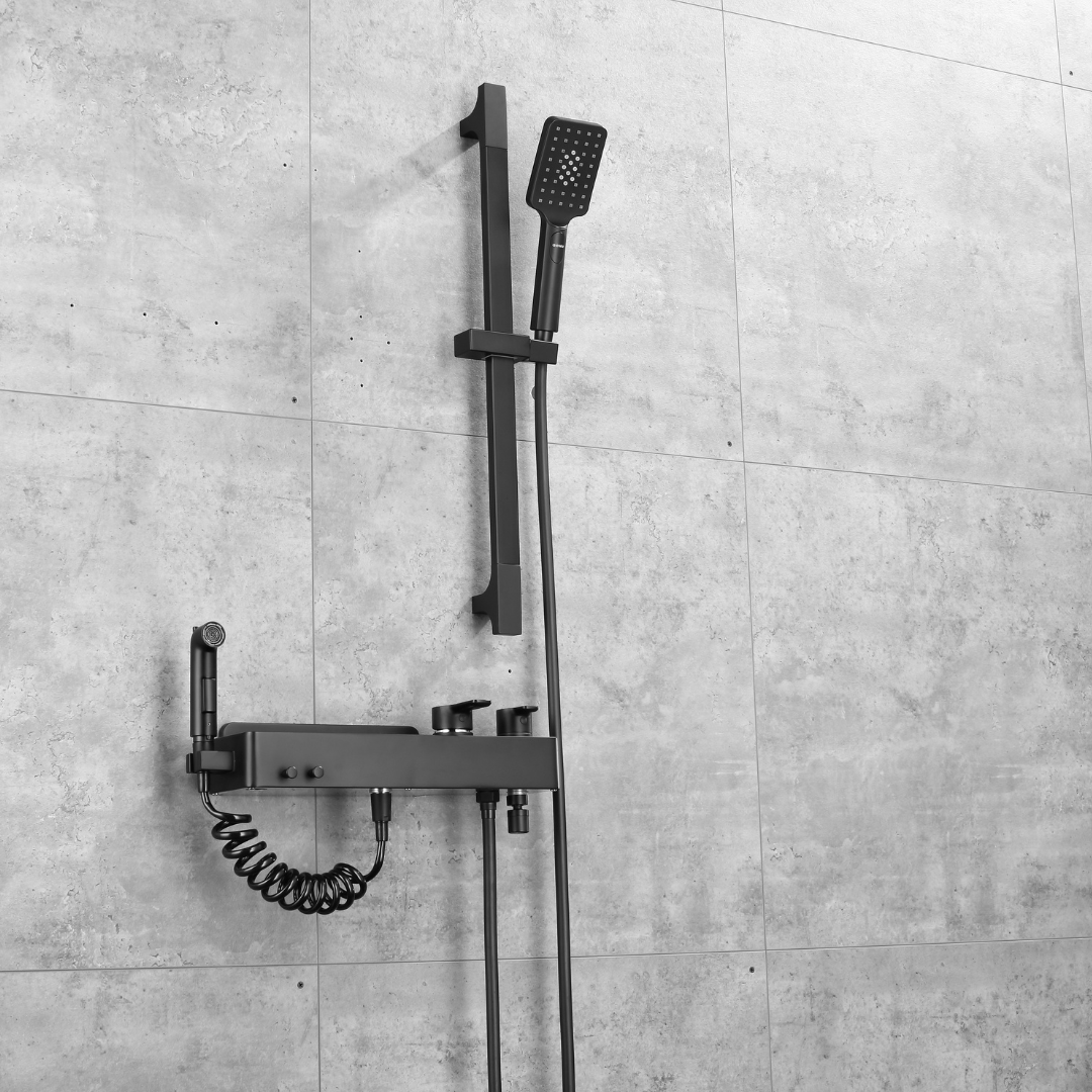 Inbouw Regendoucheset - Bruno - Black