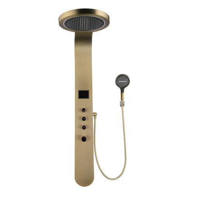 Robinet de baignoire indépendant Lisandro – Sortie d'eau en cascade – Nickel brossé