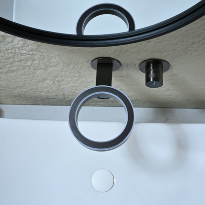 Robinet de lavabo haut Angelica - Noir mat