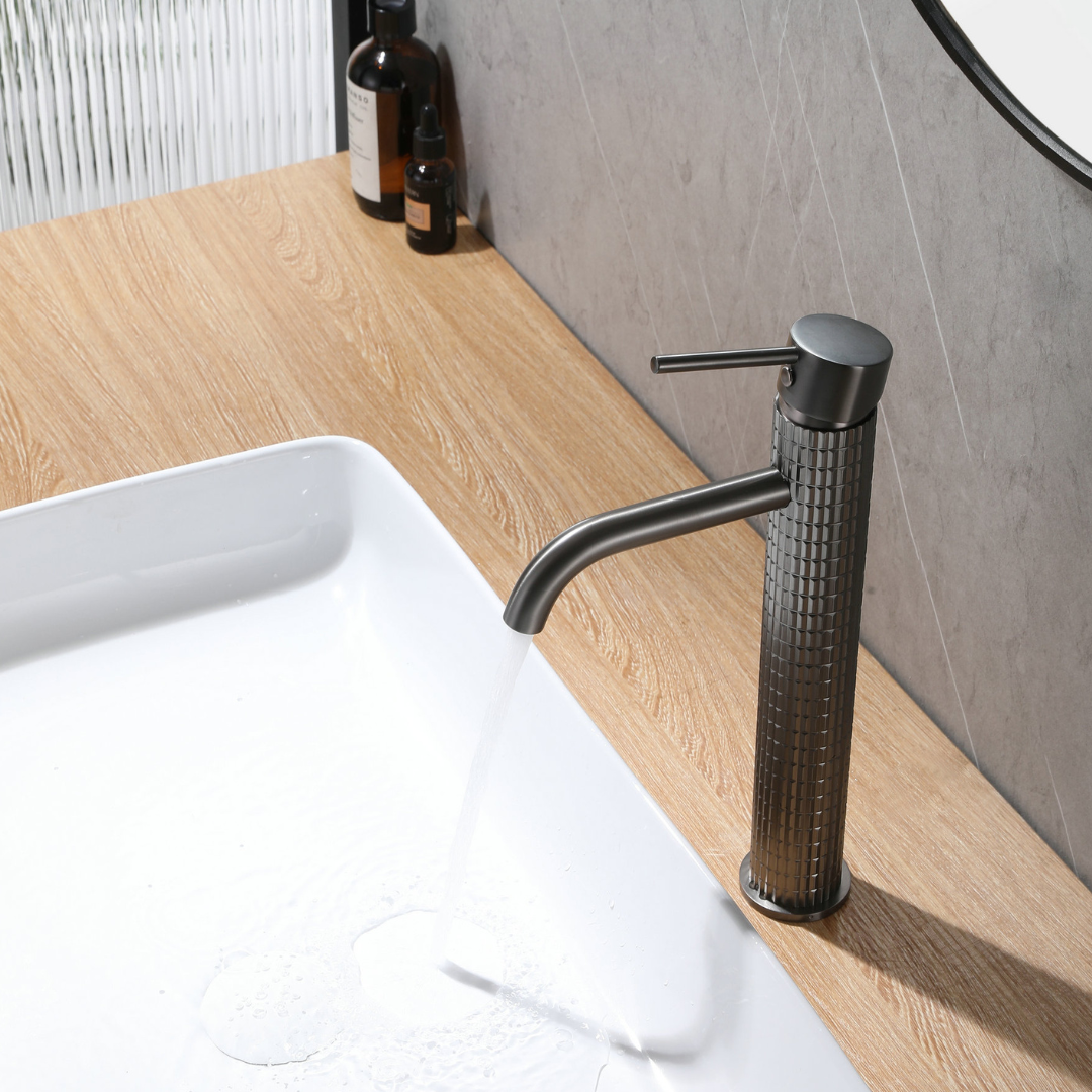 Robinet de lavabo haut Angelica - Gris gunmetal