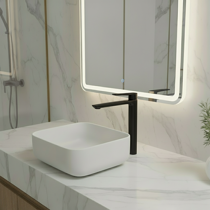 Hoge wastafelkraan Diego  – Matte black - 27,5 × 16,6 × 22,3 cm