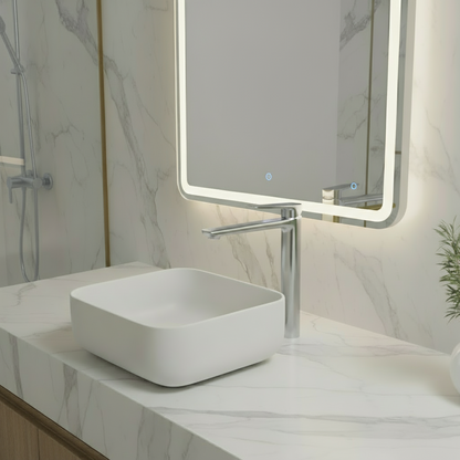 Hoge wastafelkraan Diego  – Chrome - 27,5 × 16,6 × 22,3 cm