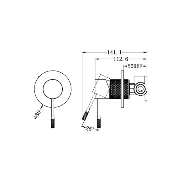 Regendoucheset Valencia – Brushed Bronze - Air shower - Met inbouwmengkraan