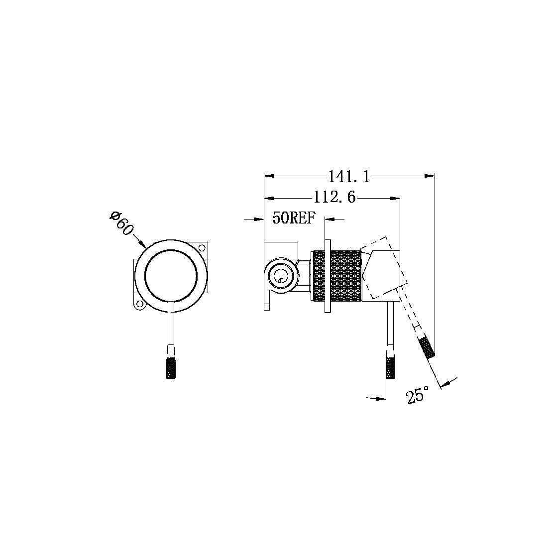 Regendoucheset Valencia – Brushed Nickel - Air shower II - Met inbouwmengkraan