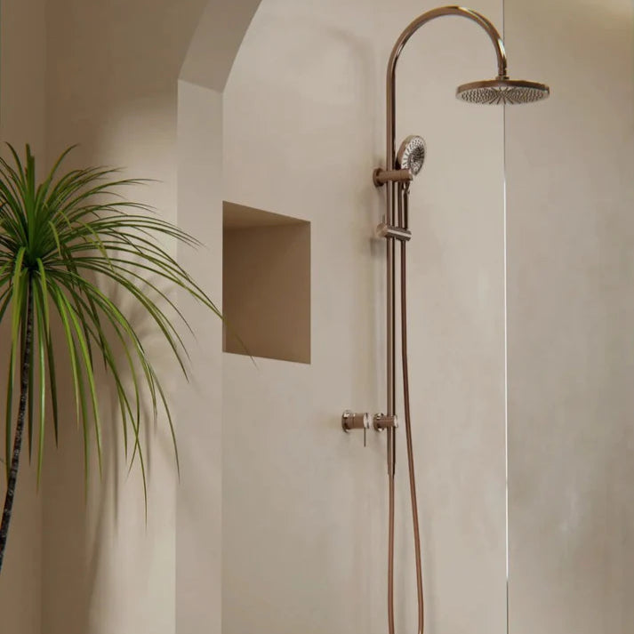 Regendoucheset Valencia – Brushed Nickel - Air shower II - Met inbouwmengkraan