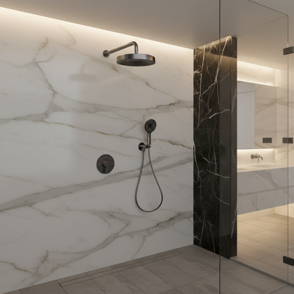 Inbouw Regendoucheset Amalia - Gunmetal grey