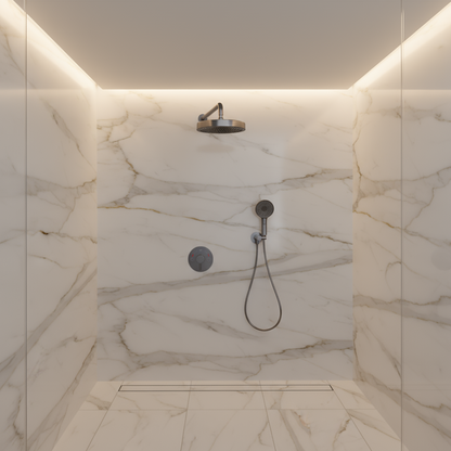 Inbouw Regendoucheset Amalia - Gunmetal grey