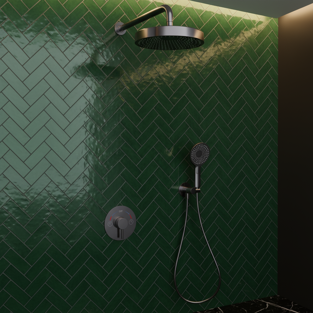 Inbouw Regendoucheset Amalia - Gunmetal grey