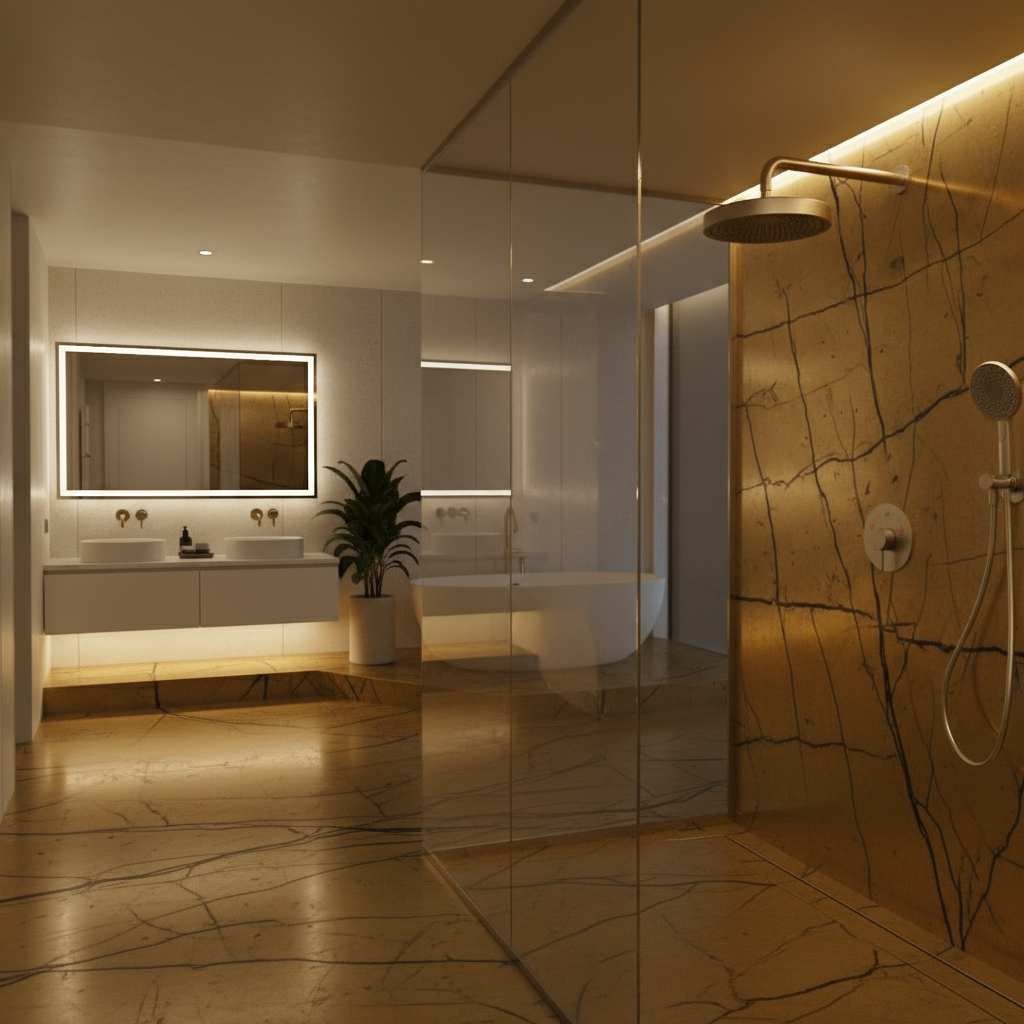 Inbouw Regendoucheset Amalia - Brushed gold