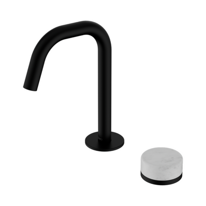 Robinet de lavabo encastré Sorrento – Carrara – 2 trous – Débit droit – Noir mat
